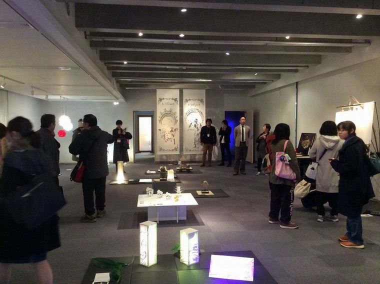 京都伝統文化館で開催されたパリデザインウィーク2015の帰国展に参加