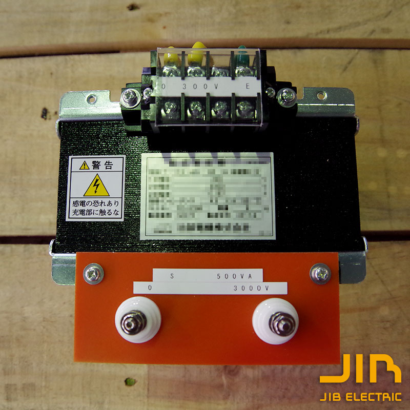 混触防止板（静電シールド）付き加電圧印加用変圧器