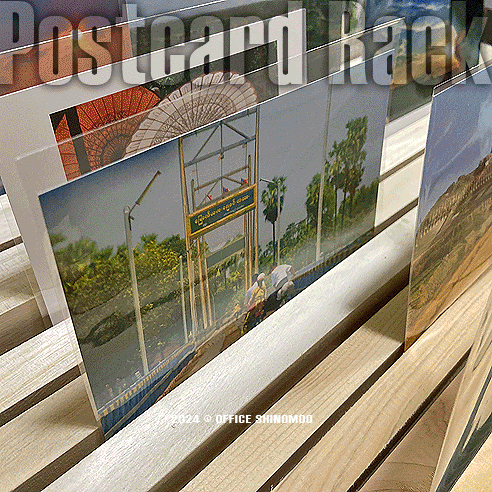 オフィスしのも　RRR アール　写真展　アート　postcard ポストカードラック　ギャラリー　什器　展示用